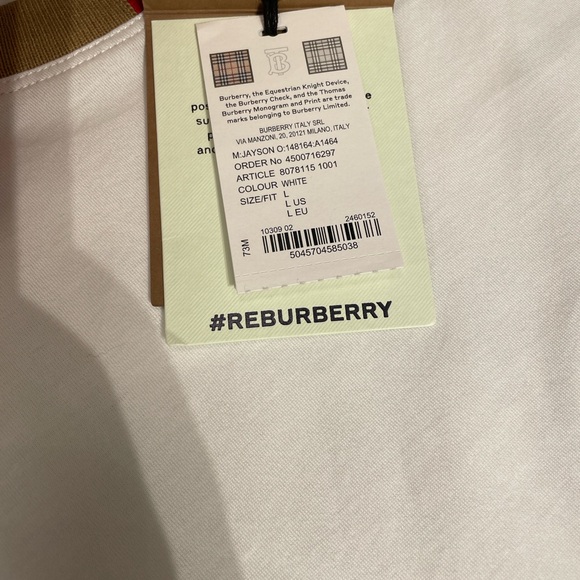 Burberry White Men's Shirt - Picture 4 of 6